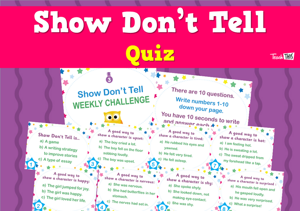 Show Don't Tell - Quiz