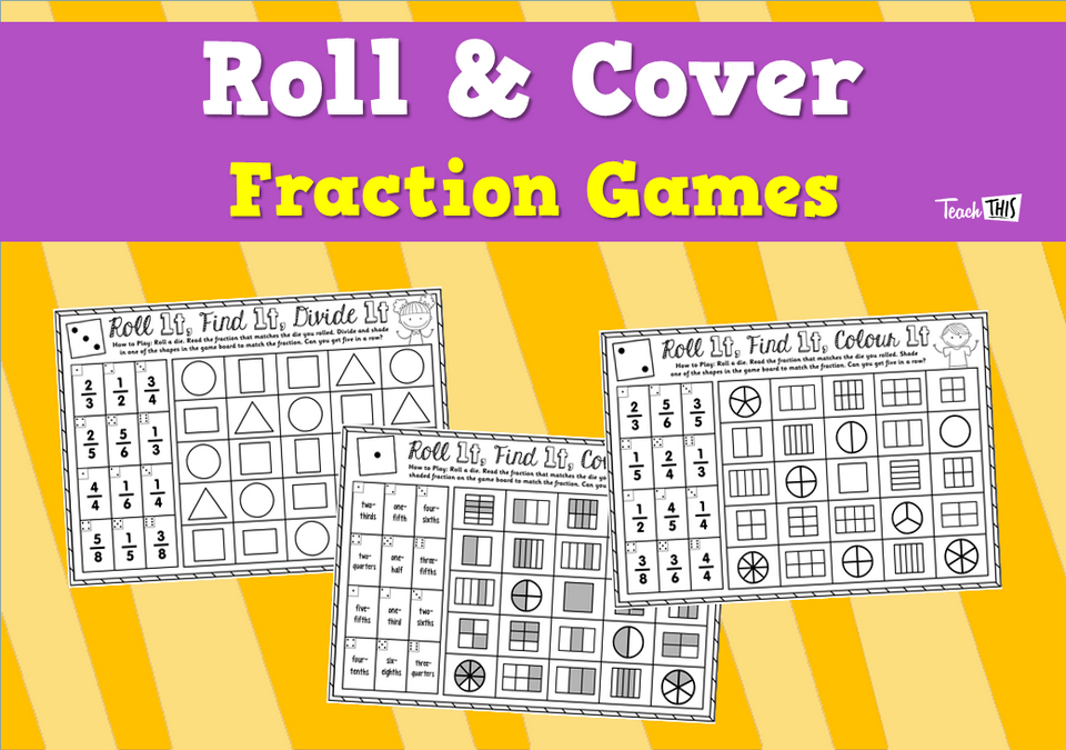 Roll & Cover - Fraction Games