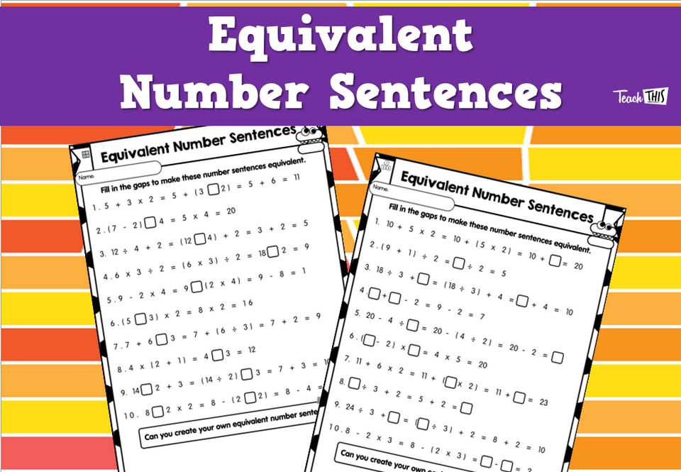 Equivalent Number Sentences