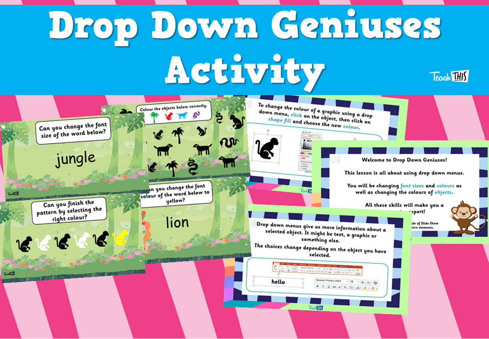 Drop Down Geniuses Activity