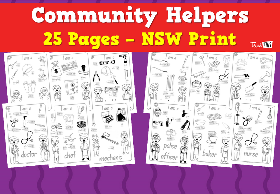 Community Helpers - 25 Pages - NSW Print
