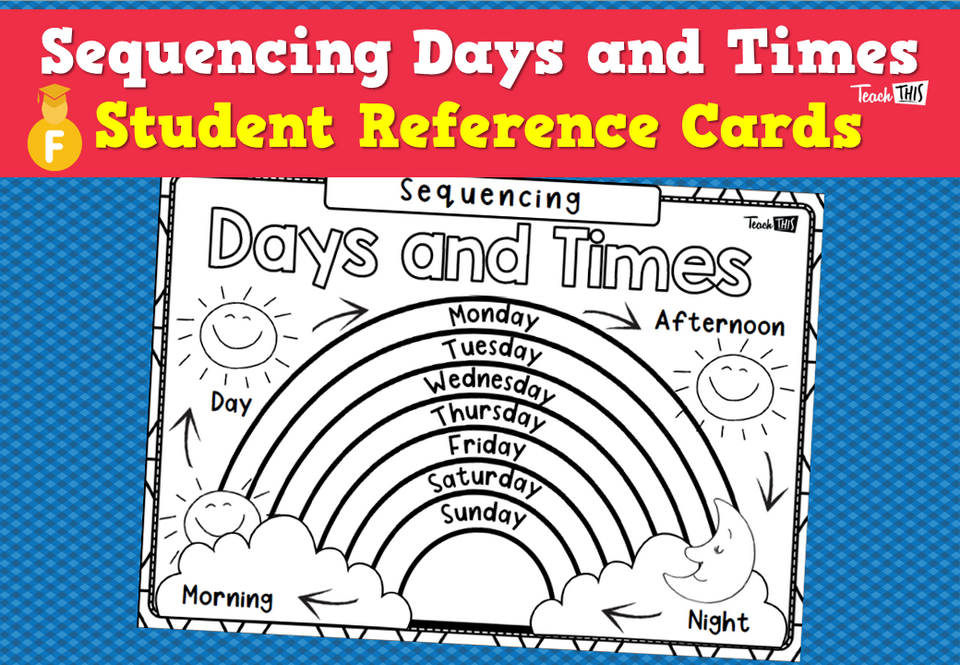 Sequencing Days and Times – Student Reference Cards