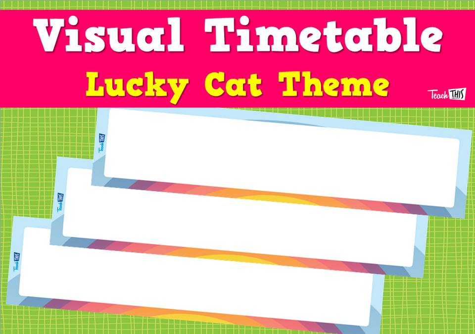 Visual Timetable - Lucky Cat Theme