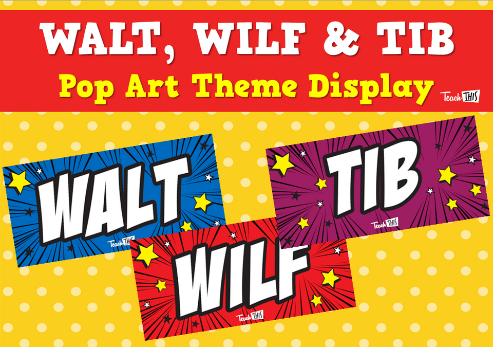WALT, WILF & TIB - Pop Art Theme Display