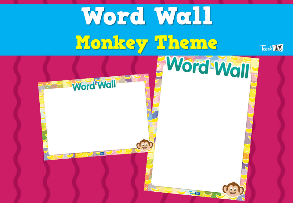 Word Wall - Monkey Theme