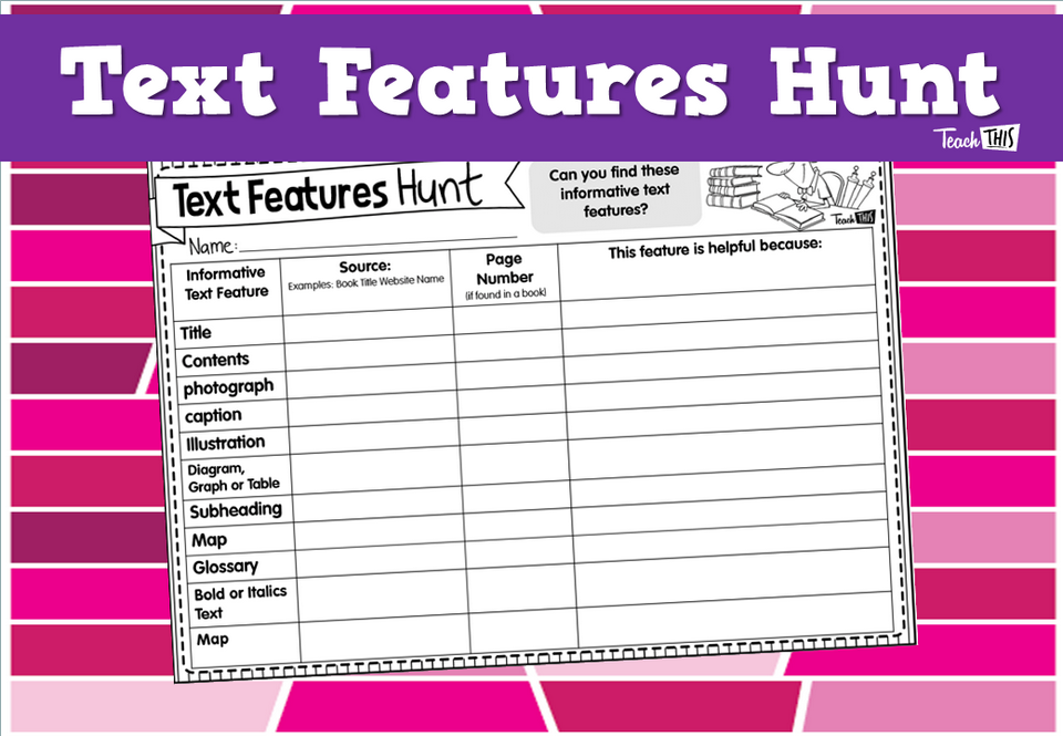 Text Features Hunt