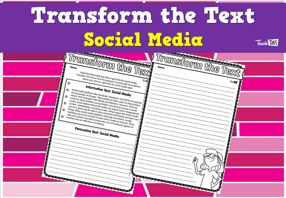 Transform the Text- Social Media