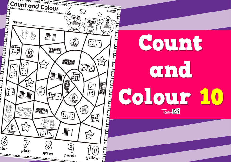 Count and Colour 10