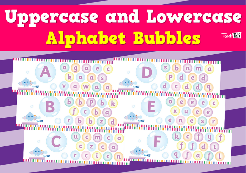 Uppercase Lowercase Alphabet Bubbles