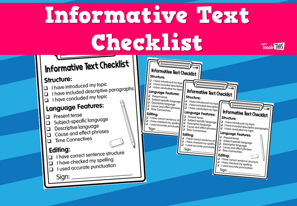 Informative Text Checklist
