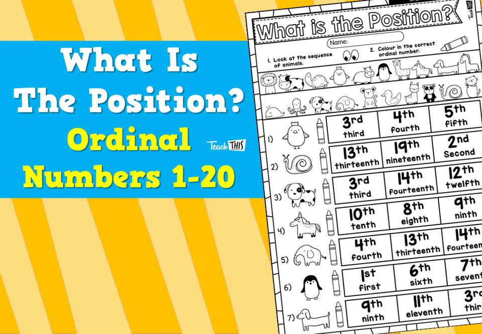 What Is The Position? Ordinal Numbers 1-20