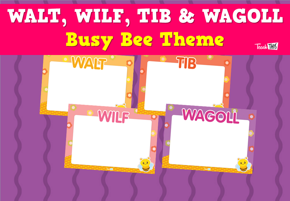 WALT, WILF, TIB & WAGOLL Posters - Busy Bee Theme
