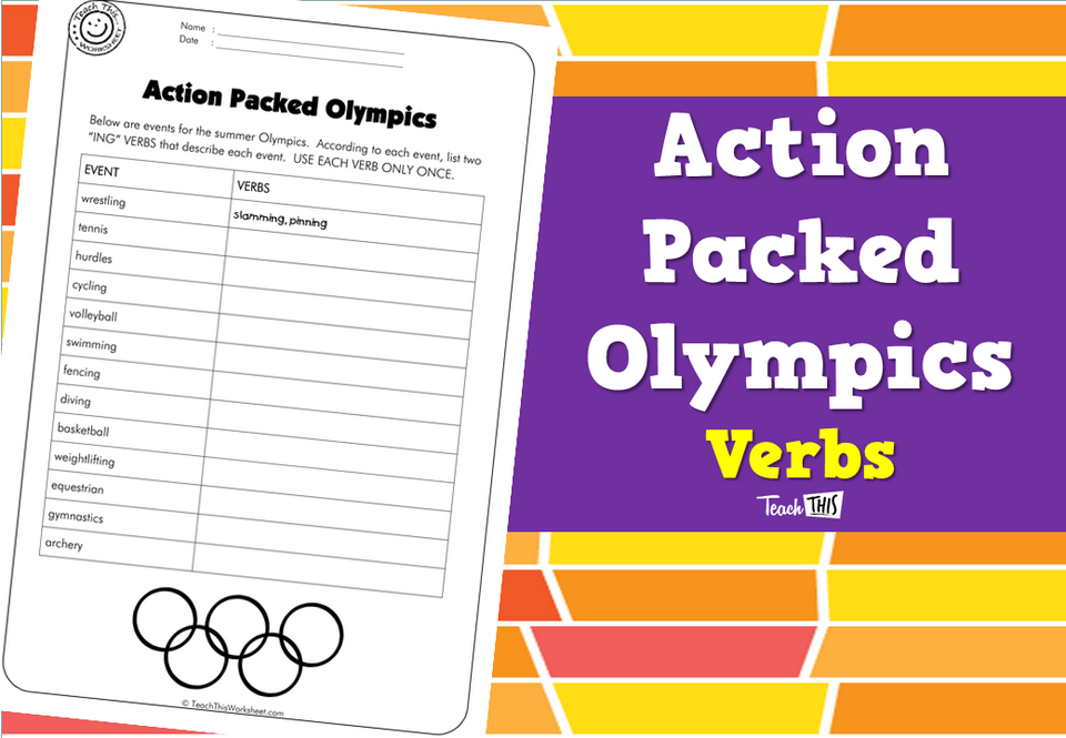Action Packed Olympics - Verbs
