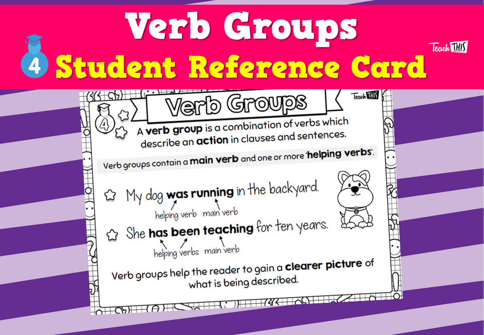 Verb Groups - Student Reference Card
