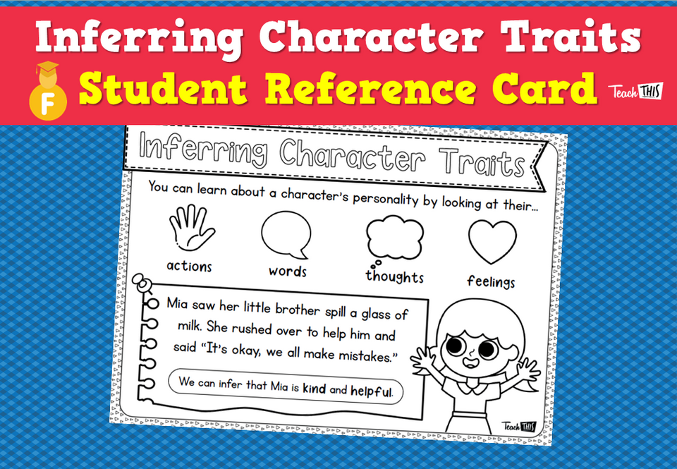 Inferring Character Traits - Student Reference Card