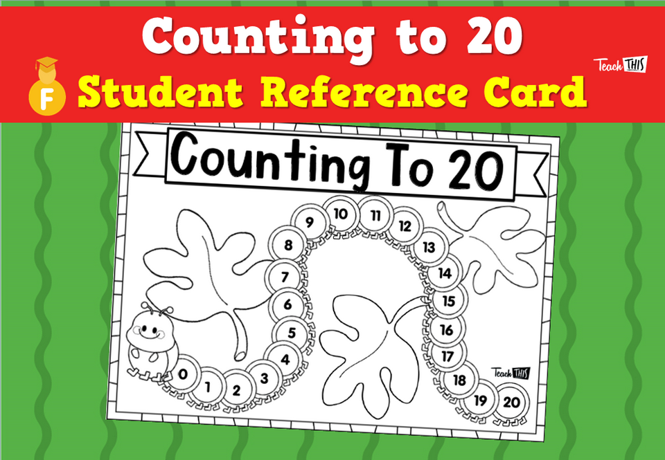 Counting to 20 - Student Reference Card