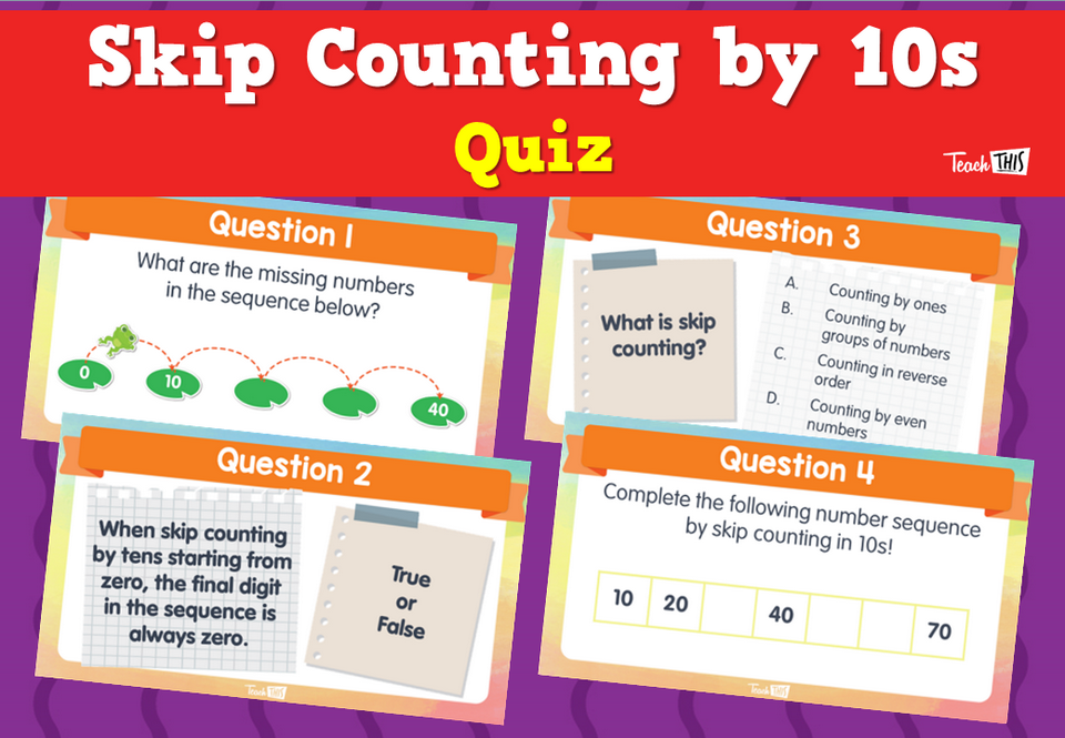 Skip Counting by 10s Quiz