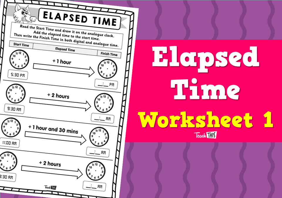 Elapsed Time - Worksheet 1