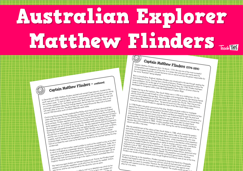 Australian Explorer - Matthew Flinders (8pg)