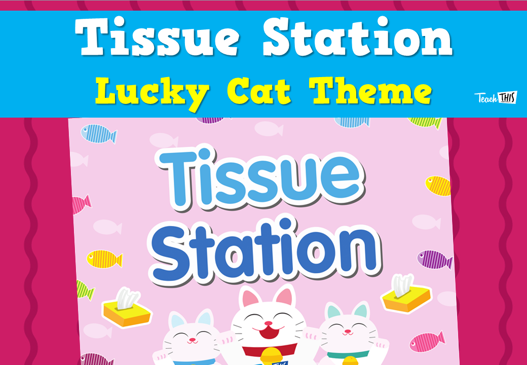 Tissue Station - Lucky Cat Theme