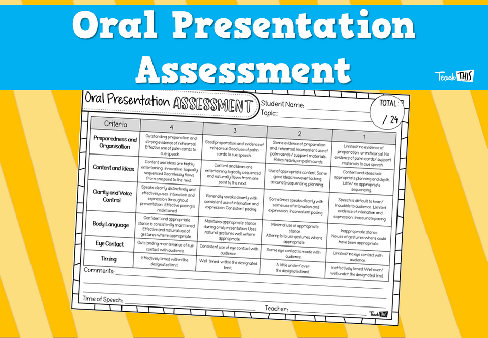 Oral Presentation Assessment
