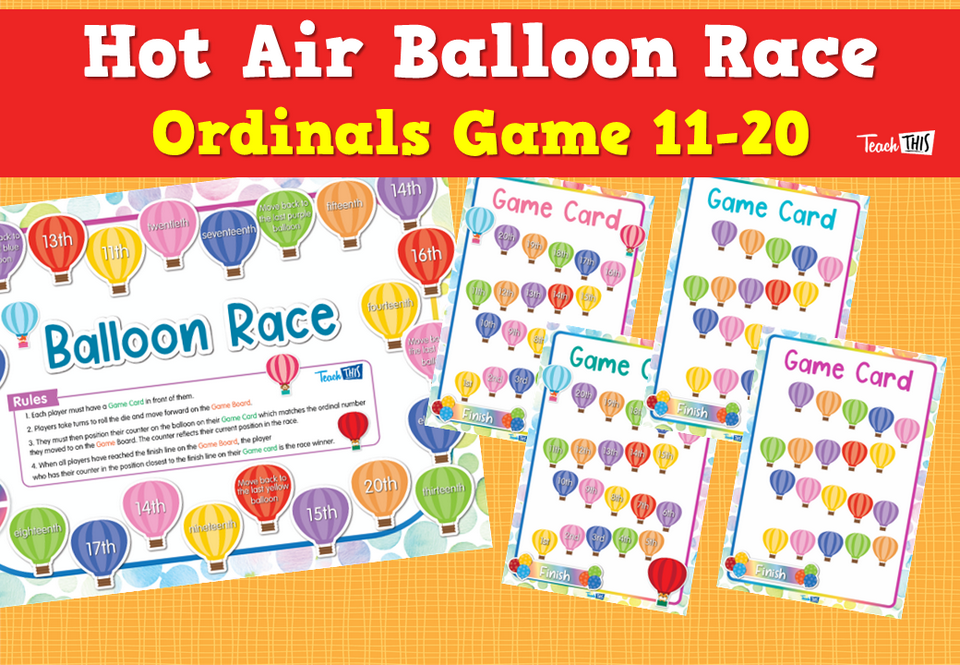 Hot Air Balloon Race - Ordinals Game 11-20