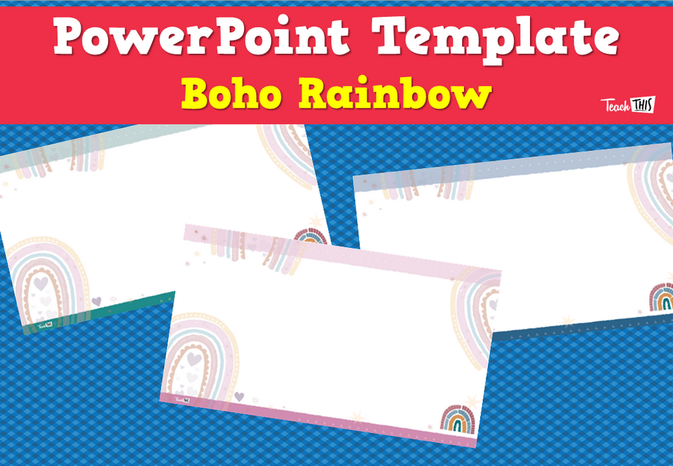 PowerPoint Template - Boho Rainbow
