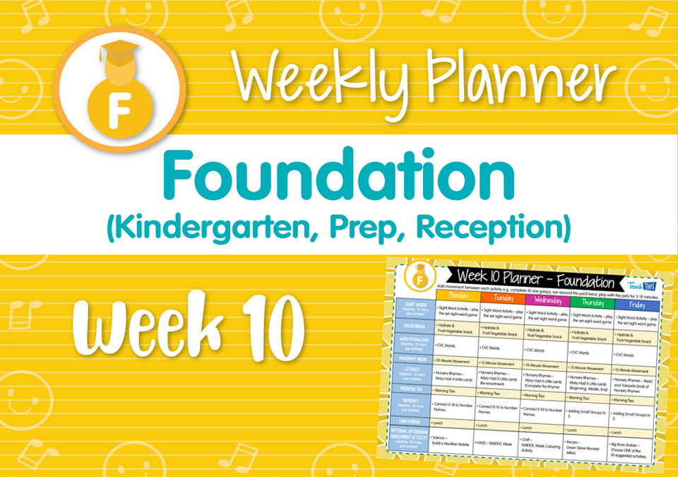 Weekly Planner - Foundation Week 10