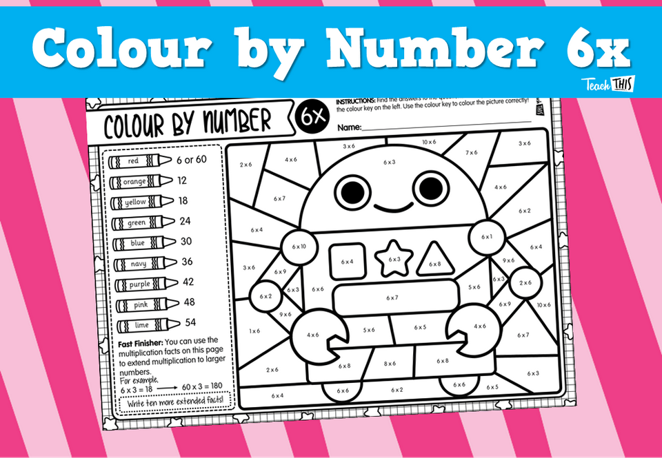 Colour by Number 6x