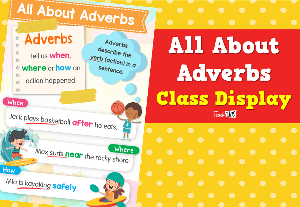 All About Adverbs Class Display