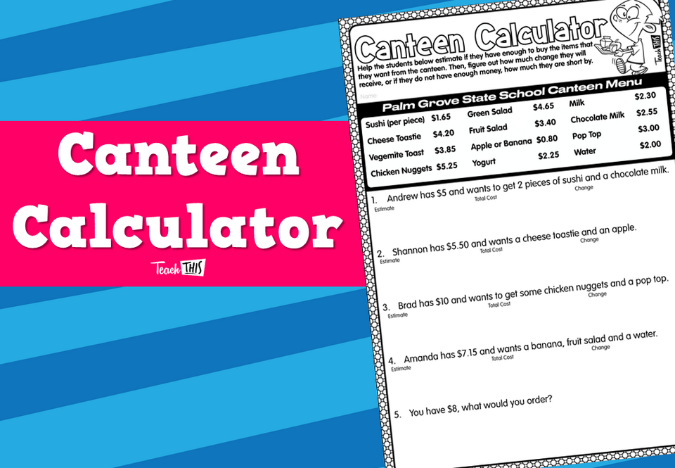 Canteen Calculator