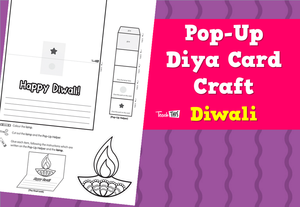 Diwali - Pop-Up Diya Card Craft