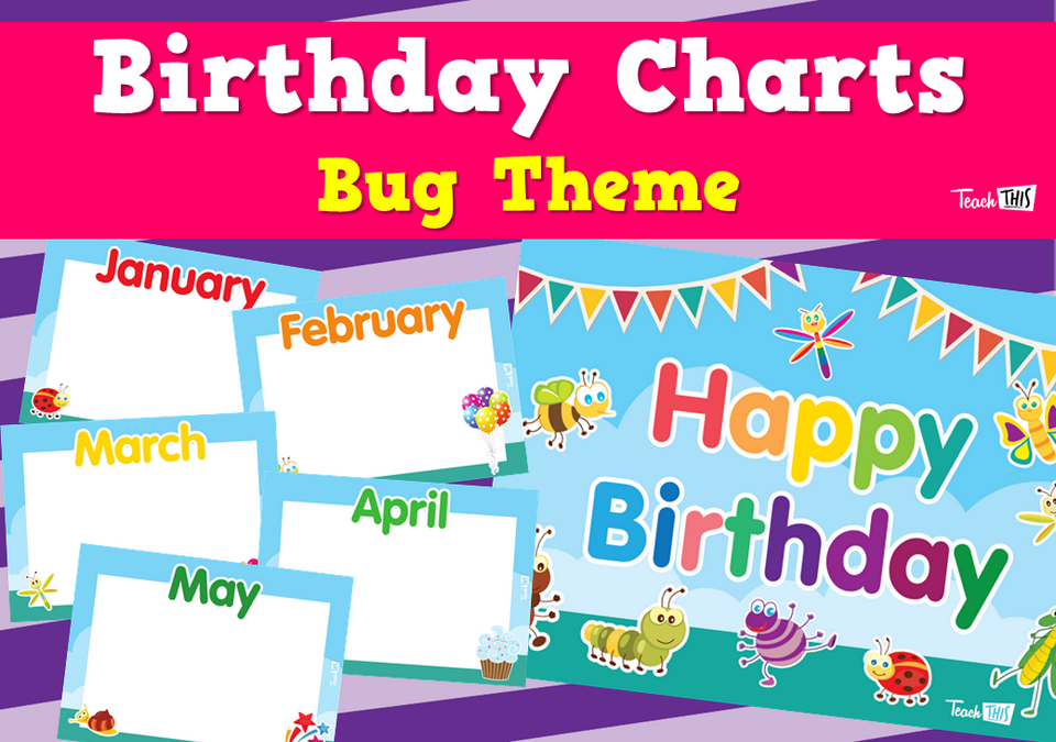 Birthday Chart - Bug Theme