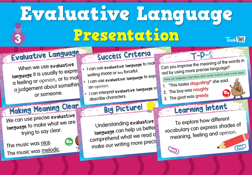 Evaluative Language - Presentation