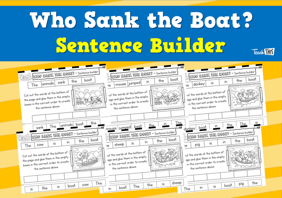 Who Sank the Boat? - Sentence Builder