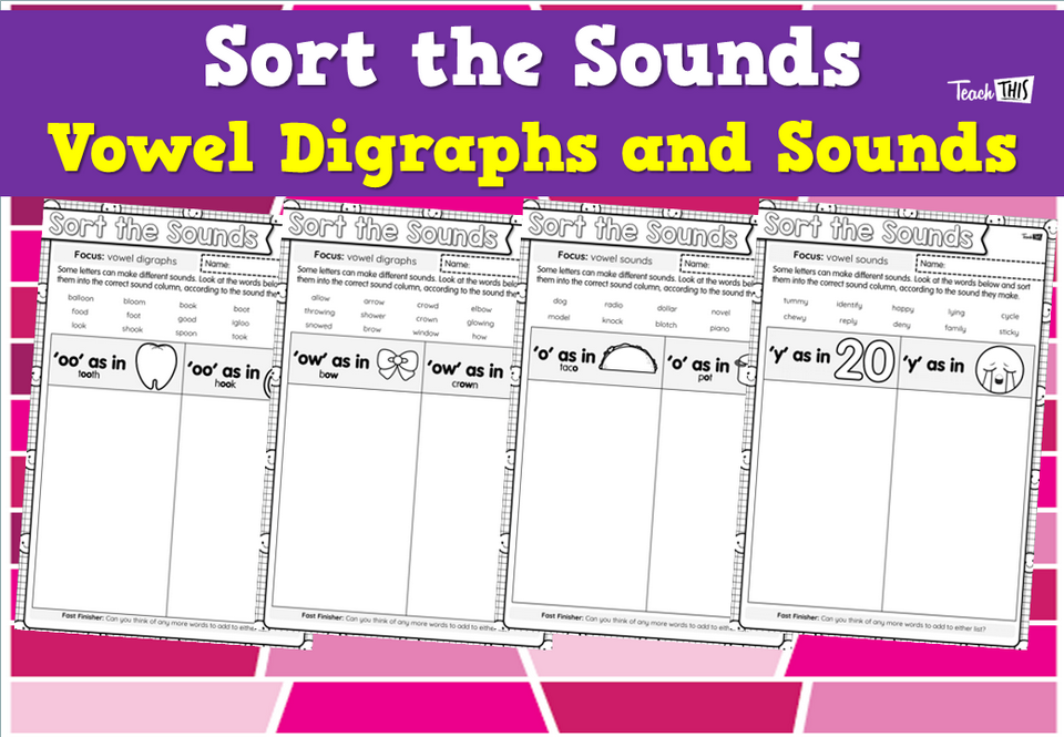 Sort the Sounds - Vowel Digraphs and Sounds