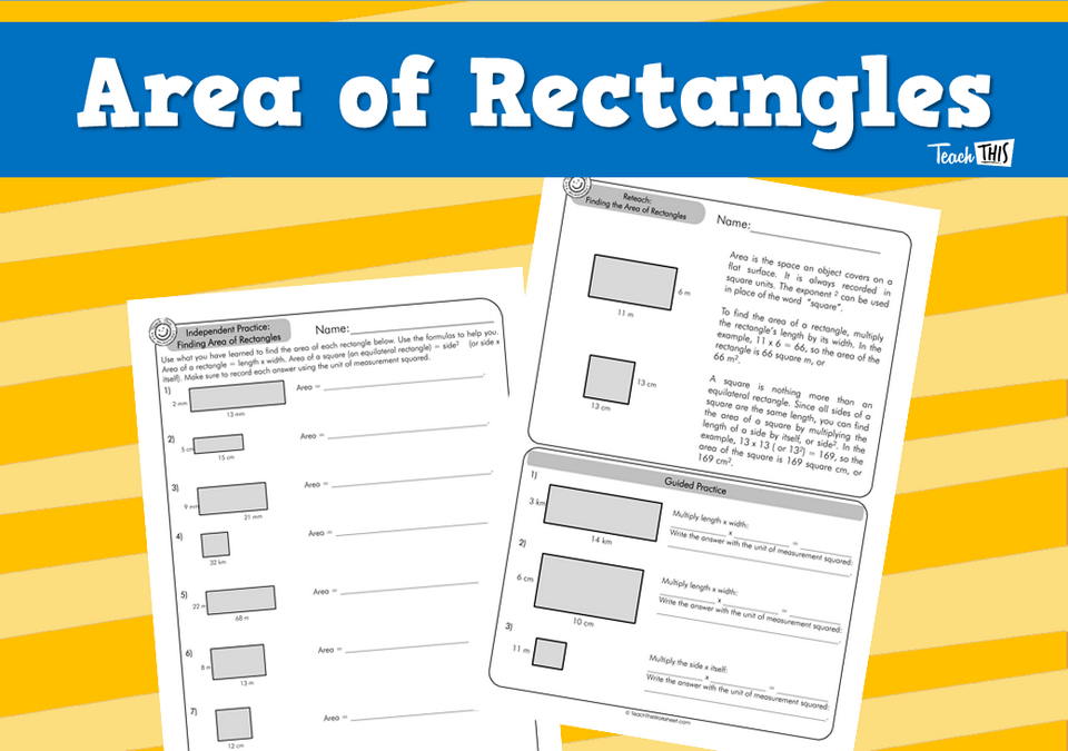 Area of Rectangles (answers incl) 4pg