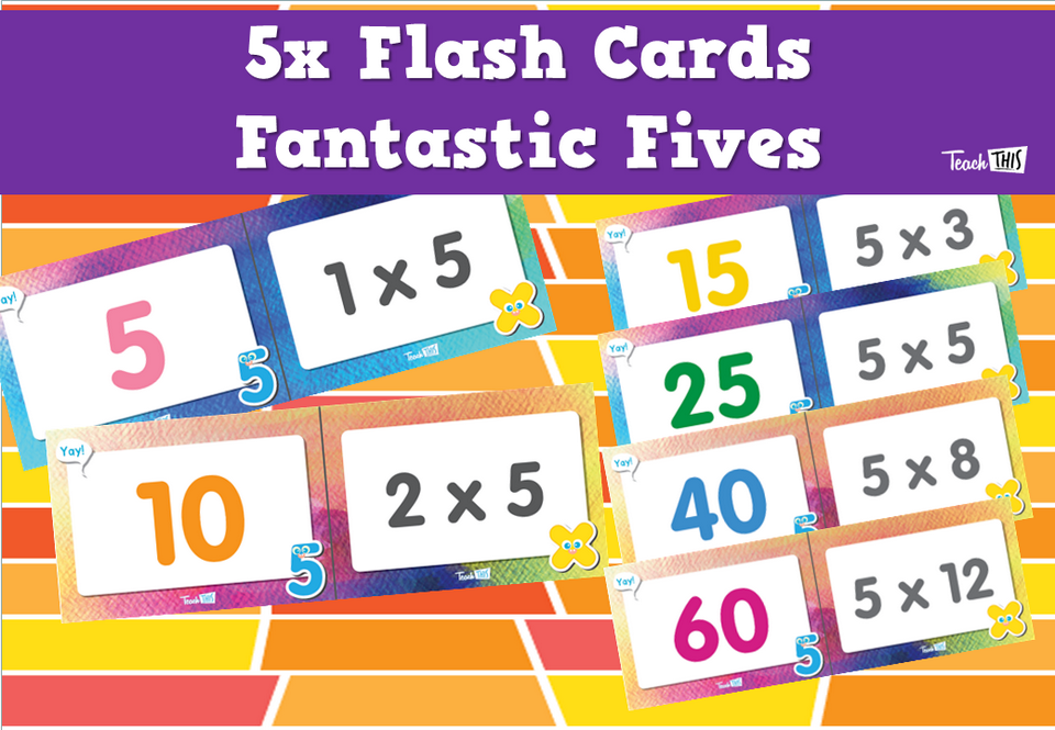 5x Flash Cards- Fantastic Fives