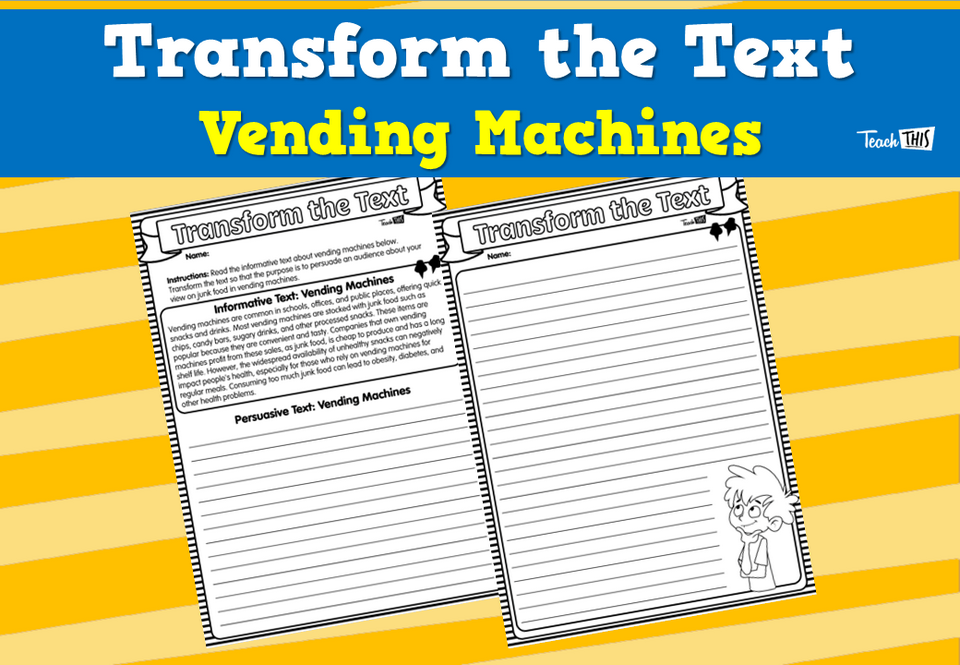 Transform the Text- Vending Machines
