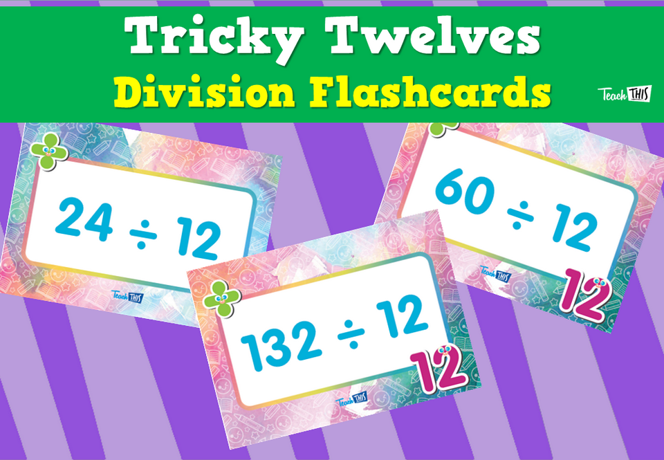 Tricky Twelves- Division Flashcards
