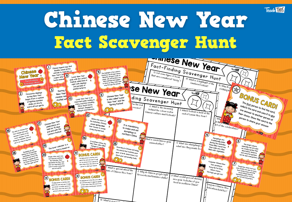 Chinese New Year - Fact Scavenger Hunt