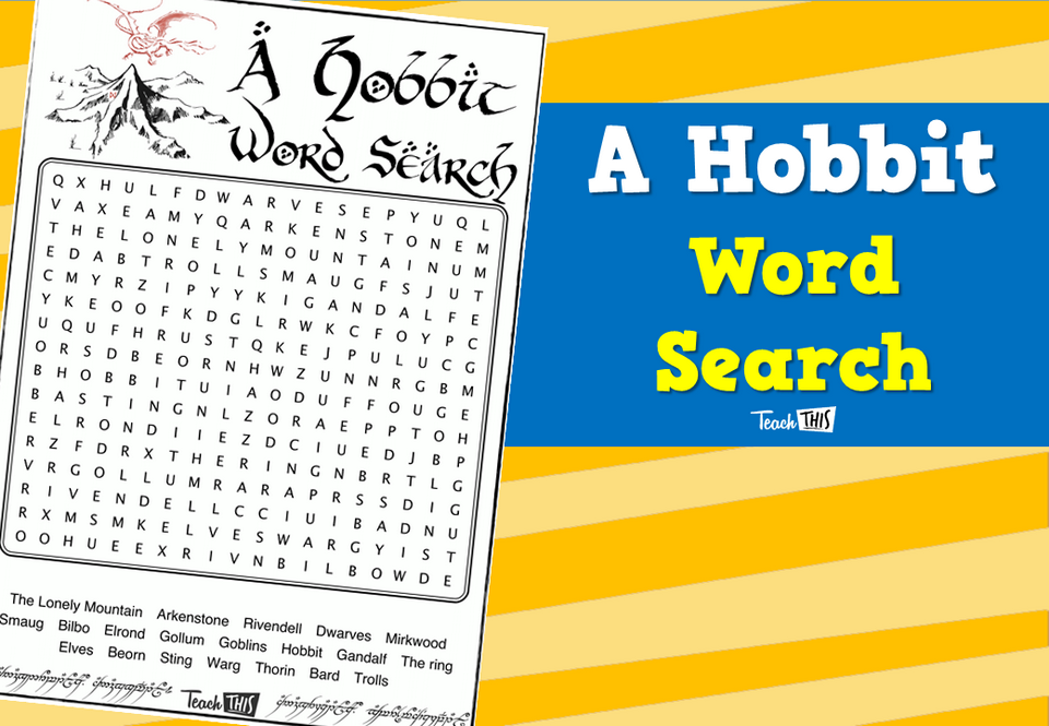 A Hobbit Word Search