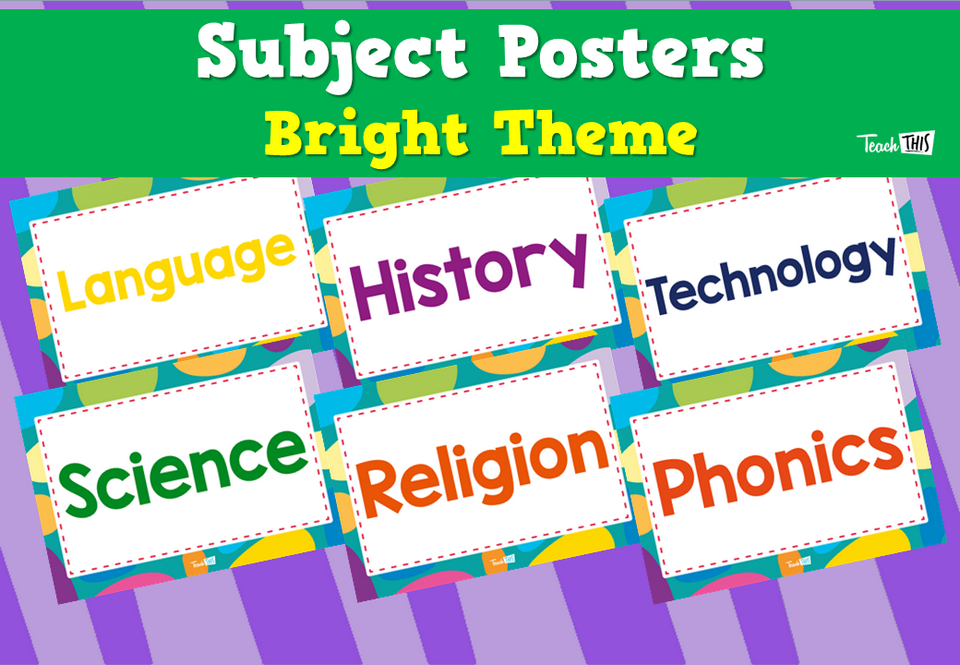Subject Posters - Bright Theme