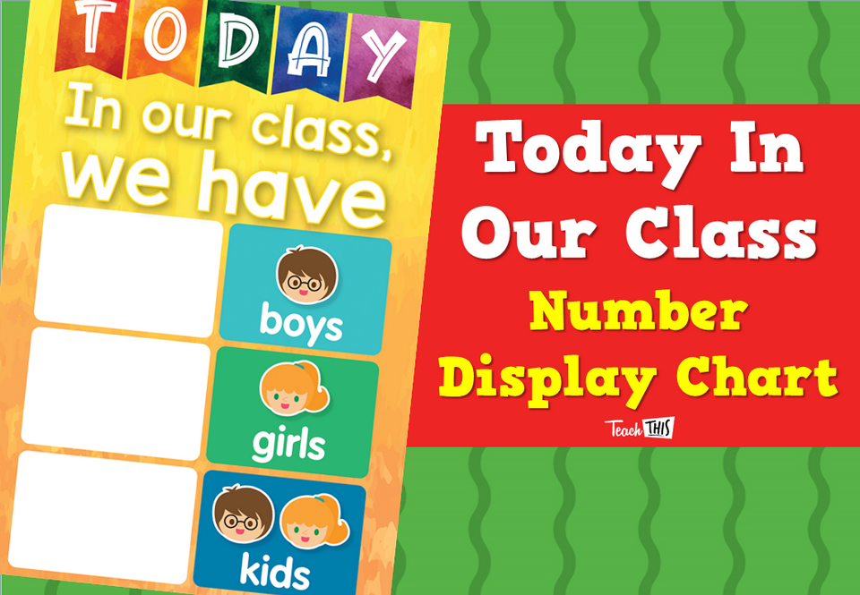 Today In Our Class - Number Display Chart