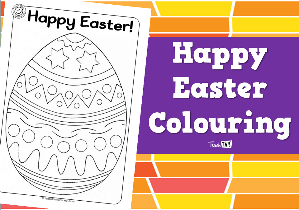 Happy Easter Colouring