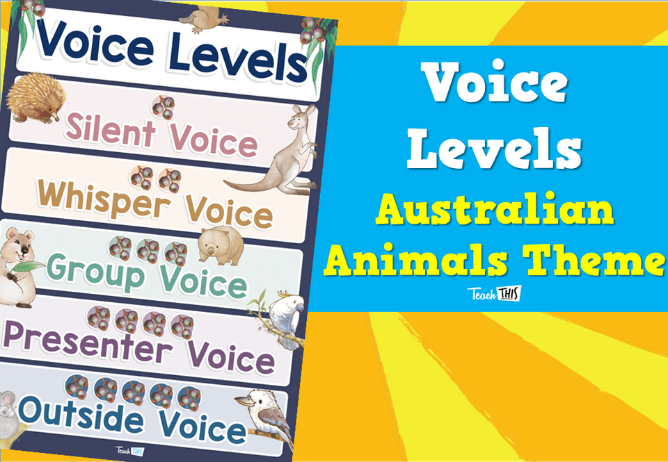 Voice Levels - Australian Animals Theme