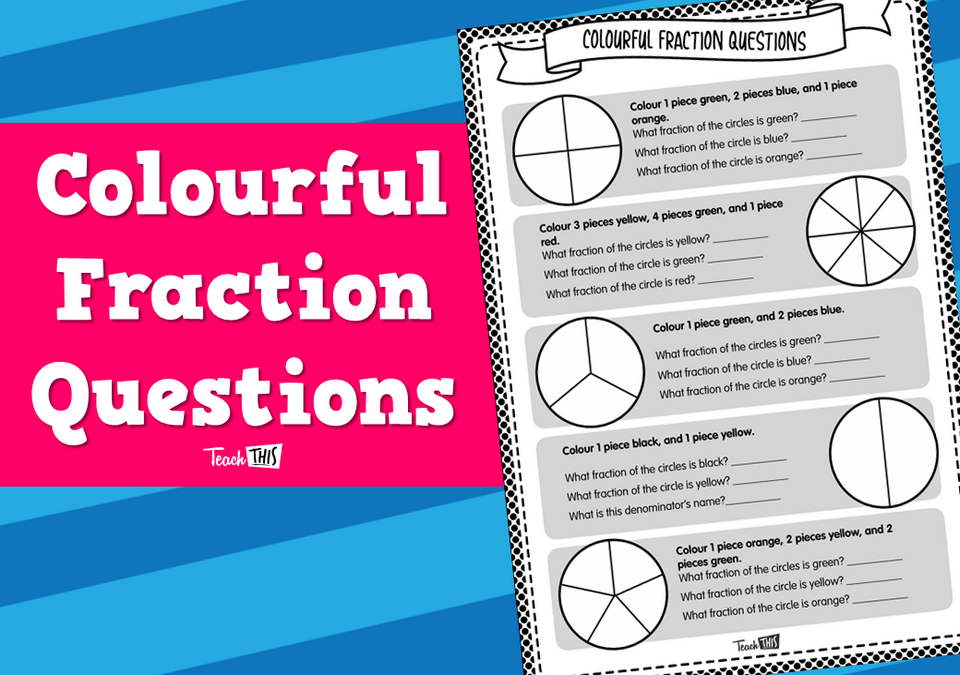 Colourful Fraction Questions