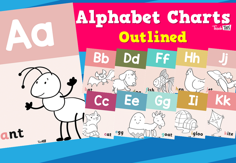 Alphabet Charts - Outlined