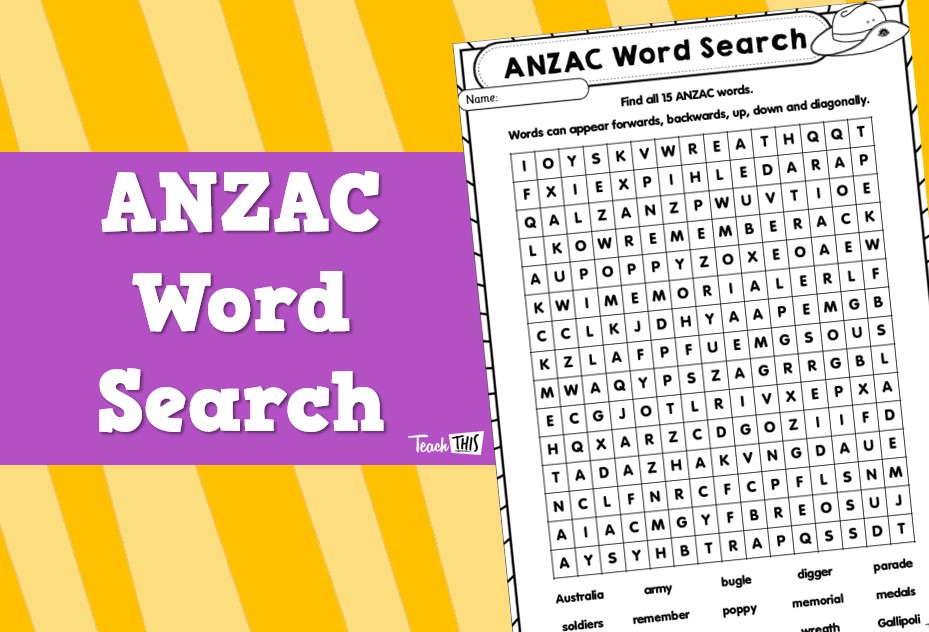 ANZAC Word Search