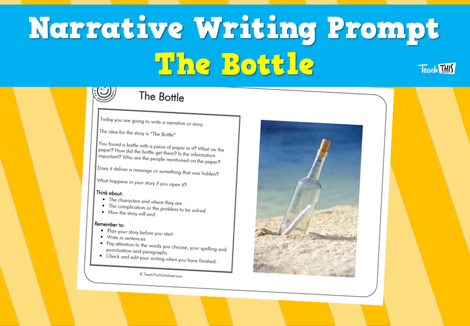 Narrative Writing Prompt - The Bottle
